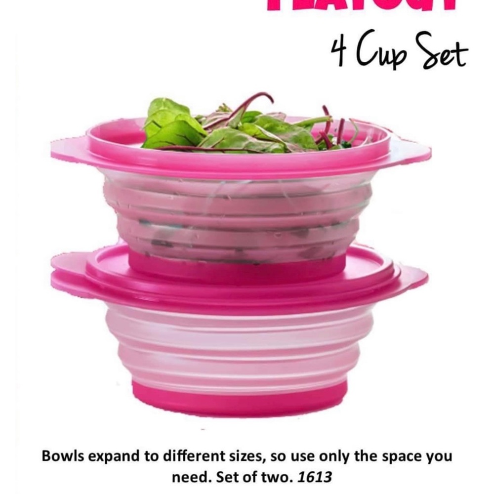 Tupperware pop out bowls